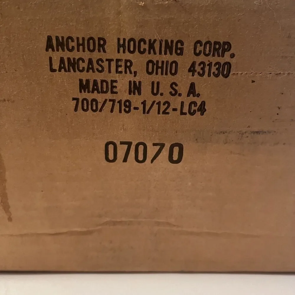 Anchor Hocking Early American Prescut 7pc  Table Service Set- original box.